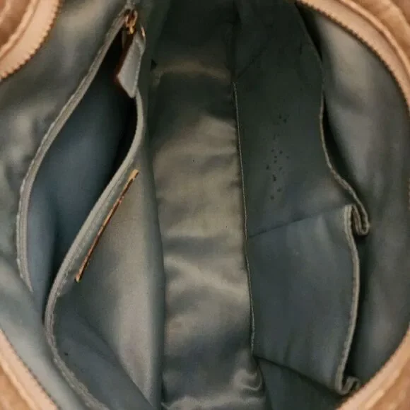 Coach Sliver Khaki Platinu Signature Carly Dust Bag